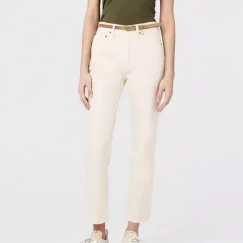 Rag & bone Wren High Rise Slim Straight Crop Jeans | Ecru | Size 26 | NWOT